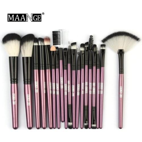 Hot Sale MAANGE 18 Makeup Brushes Set Fan Eye Brush Cosmetic Tool Eyeshadow Brush Set Gift for Women