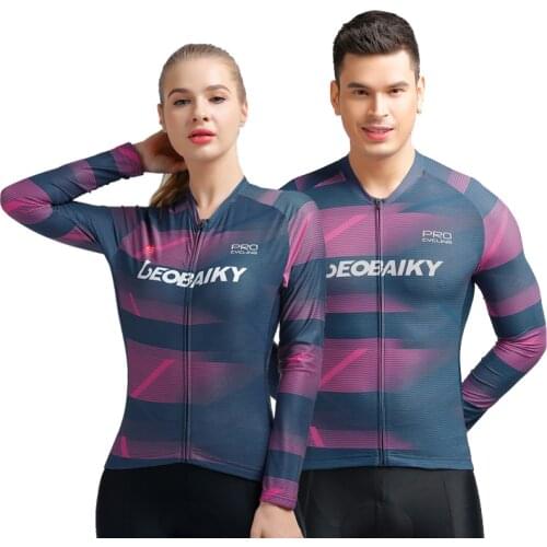 Hot Pro Team Bike Clothing Men Summer Long Sleeve Bicycle Jersey Women Racing Sportswear Cycling Set for Couples Mtb Riding Suit