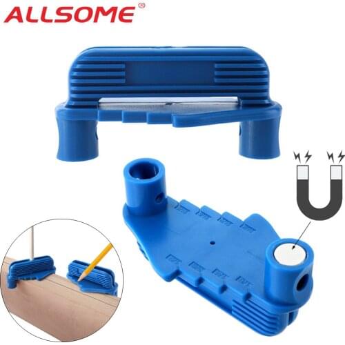 ALLSOME Multi-function Scriber Accurate Center Offset Marking Tool Gauge Inch Edge Marking Woodworking Tools