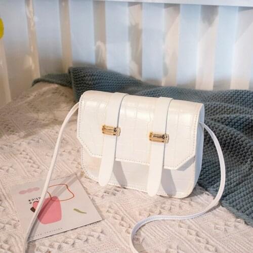 Fashion Women PU Leather Crossbody Mini Solid Color Shoulder Bag Casual Style Adjustable Magnetic Buckle Cellphone Bag