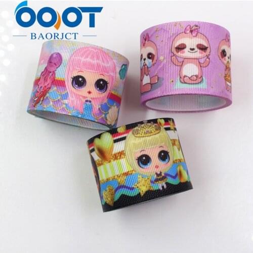 OOOT BAORJCT G-181029-1494,38mm 10yards Cartoon Ribbons Thermal transfer Printed grosgrain,Gift wrapping DIY Handmade material
