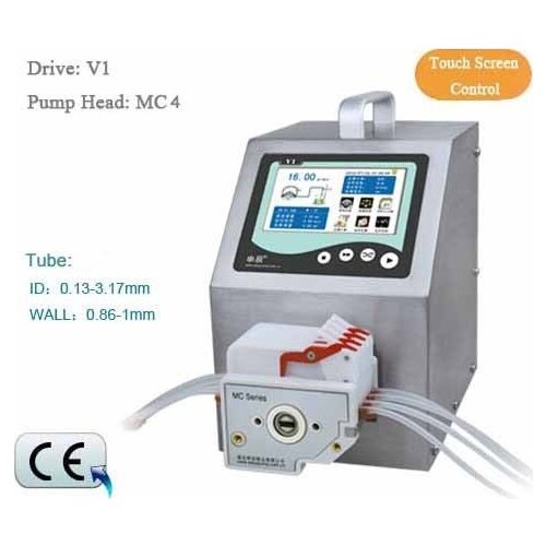 Peristaltic Pump V1 Dispensing 8 channel MC8 10 Roller 0.000067 -32ml/min per channel CE Certification One Year Warranty