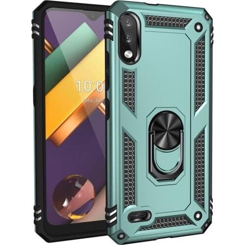 Rugged Armor TPU Bumper Ring Stand Fundas Cover for LG K22 lgK22 6.2 Inch Case Coque Shockproof Protective Shell Housing