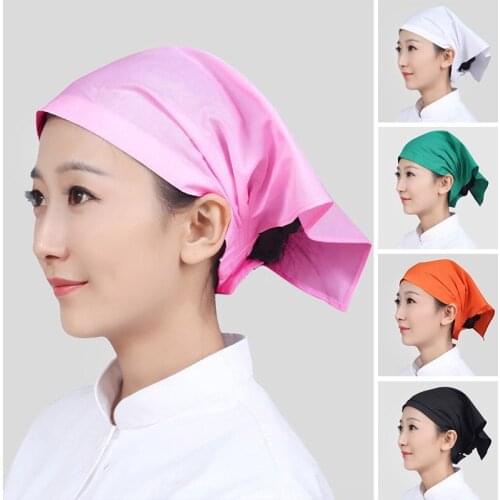 Chef Hat Waiter Waitress Japanese Style Scarf Adjustable Cook Hat Hotel Bakery Kitchen Headscarf Restaurant Cap Chef Uniform