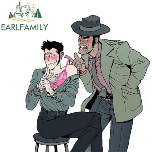 EARLFAMILY 13cm x 5.9cm for Lupin III Family Car Stickers Japanese Anime Scratch-proof Surfboard Windshield Trunk Decal