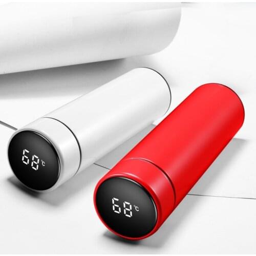 New Stainless Steel Thermos Flask Portable Creative Temperature Measuring Bottle Fashion Travel Sports High-grade Thermos Mug