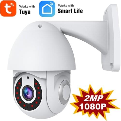 Tuya Camera HD 1080P Outdoor Wireless WiFi IP Camera Two Way Audio Auto Tracking Night Vision IP66 Waterproof Smart Life