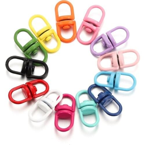 Jewelry accessories color eight-character universal rotating buckle key connection ring anti-knot keychain dog buckle pendant