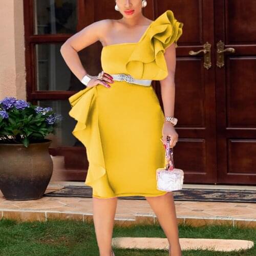 Large Size Party Dresses Bodycon Women Bare Shoulder Backless Slim Fit Ruffle Dress Elegant Ladies Summer Pink Birthday Outfits