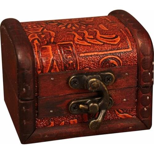 Vintage Candy Box Antique Jewelry Box Treasure Chest Storage Box Gift Cards Collection Wooden Makeup Organizer Case Ornaments