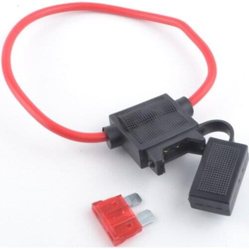 Waterproof Power Socket Standard Blade Type inline InLine Fuse Holders with 5/7.5/10/15/20/25/30A Fuse auto Car Replacement