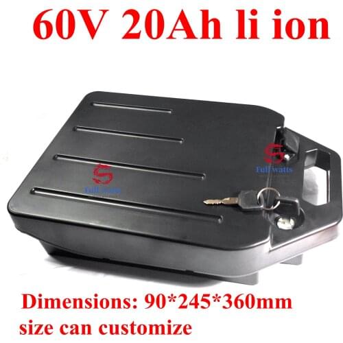 Waterproof 60V 20Ah Lithium-ion battery 60v 18ah li ion for two Wheel Foldable citycoco electric scooter bicycle +5A charger