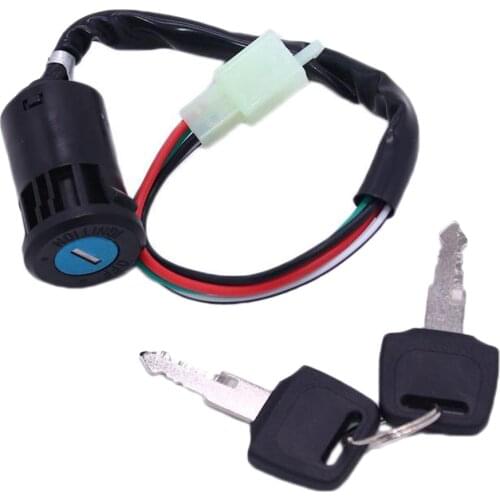Ignition Key Barrel Switch Motorcycle 4 Wire On&Off 50-125cc Dirt Pit Bikes
