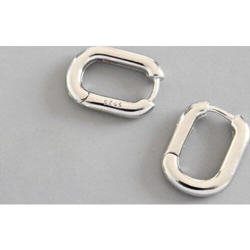 Dreamhonor 2021 Newest Design Fashion Style Retro Vintage 925 Silver Geometric Ear Buckle Earrings For Woman Jewelry Accessories