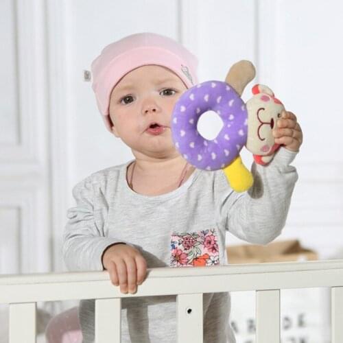 1Pc Soft Baby Kids Rattle Toys Cartoon Animal Plush Hand Bell Baby Stroller Crib Hanging Rattles Infant Baby Toys Gifts