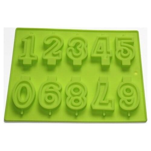 10 Numbers Silicone Candle diy molds Candy Making Moulds Silicone Soap Mold for Birthday Cake Toppers Ice Cream Decoration