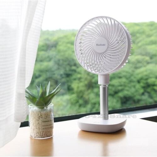 2.5W Desktop Small Fan USB Rechargeable Portable Mini Mute Fan 3.2m Office Floor Fan Four Speed Adjustment Natural Wind