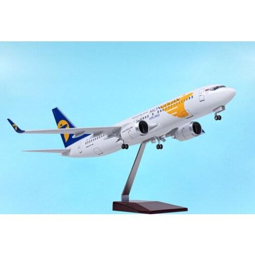 47CM Mongolia Air Airline B737 737 Aviation Aircraft Model W Plane Adult Gift Collection Display W Standable Airplane with Wheel