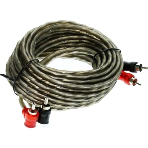 5m 2RCA Male to 2RCA Male Audio Power Speaker Horn Cable for Universal