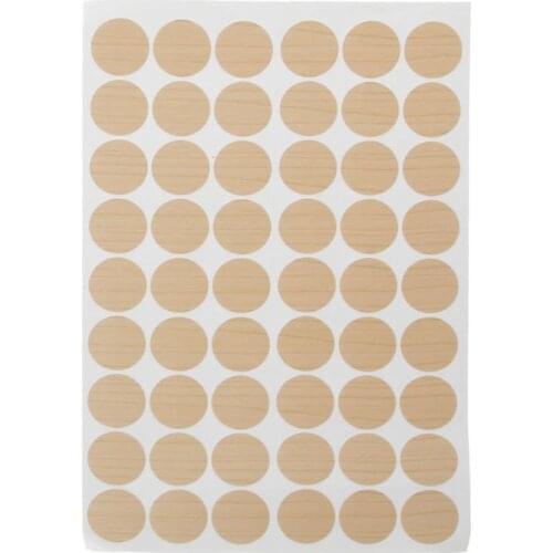 54Pcs 20mm Wooden Furniture Self Adhesive Cabinet Screw Covers Hole Stickers