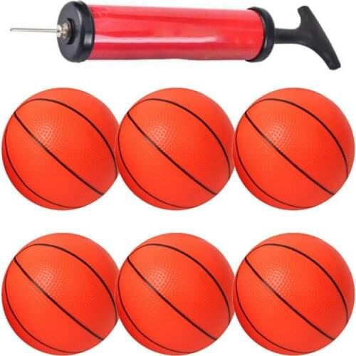 6pcs Small Mini Children Inflatable Basketballs With Pump Kids Sports Toy Brand New &high Quality Outdoors Sports