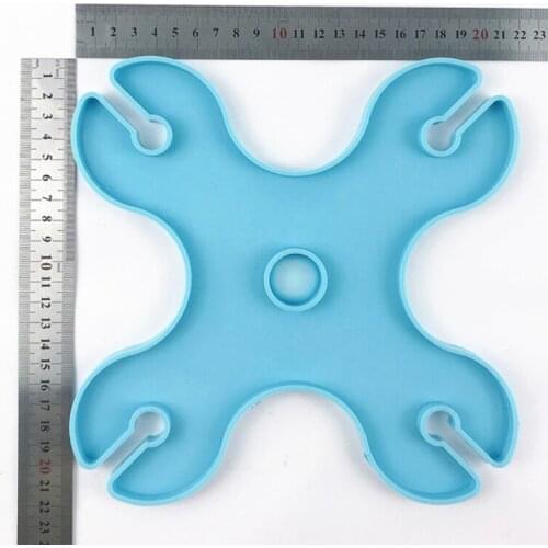 6 Pcs/Set Wine Rack Epoxy Resin Mold Cup Holder Coaster Silicone Mould DIY Tools A0NF