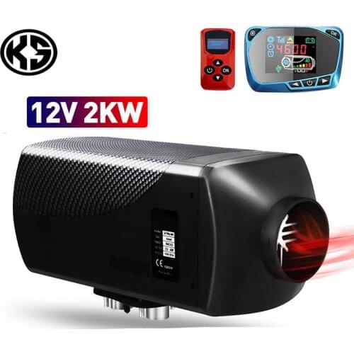KS Car heater 12V 2KW Car Diesels Air Parking Heater LCD Remote Control Monitor Switch for Trucks Bus Trailer Heater