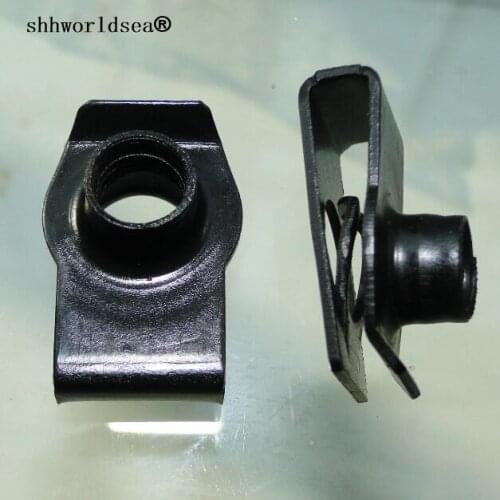 Shhworldsea auto clip fastener zinc black U type clip