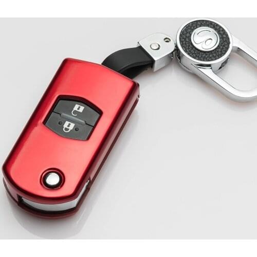 2 Buttons Colorful ABS Car Flip Folding Key Case Cover Protect For Mazda 2 3 5 6 CX7/CX9 RX8 MX5 Auto Remote Shell Accessories