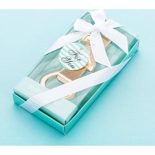 Baby birthday gift Favors number 1 Beer bottle opener Gold color For Party with retail box