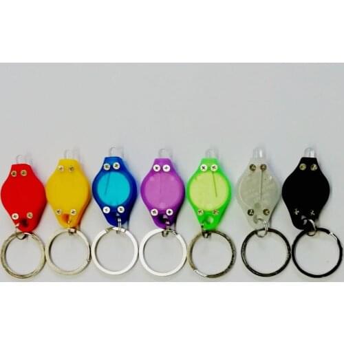 Key electronic lamp gift purple light money checking key chain lamp diamond luminous key chain flashing Mini turtle lamp
