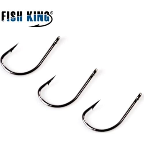 FISH KING 50pcs/lot TOMARU Fishing Hook With Ringed 3#-12# Barbed Hook Carp Feeder Anzol Fishhook Jig Hook From Japan