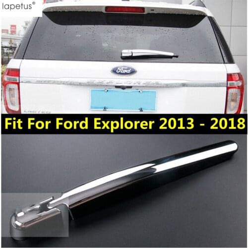 Lapetus Chrome Rear Windshield Window Wiper Strip Molding Cover Trim Kit For Ford Explorer 2013 - 2018 Accessories