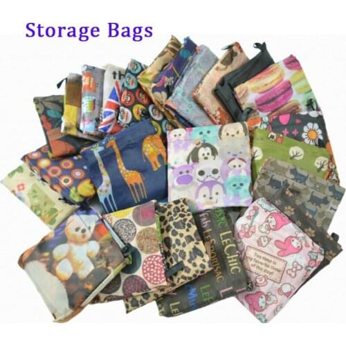 Custom Fruit Round Folding Shopping Bag for Supermarket Shopping or Pet Bag 210 Encrypted Nylon Bag Toy Storage Packaging Bags