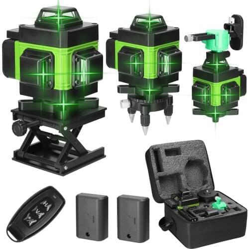 4D 16 Lines Laser Level 3° Self-leveling Machine USB Rechargeable Lithium Battery Leveling Tool Vertical Horizontal Lazer Levels