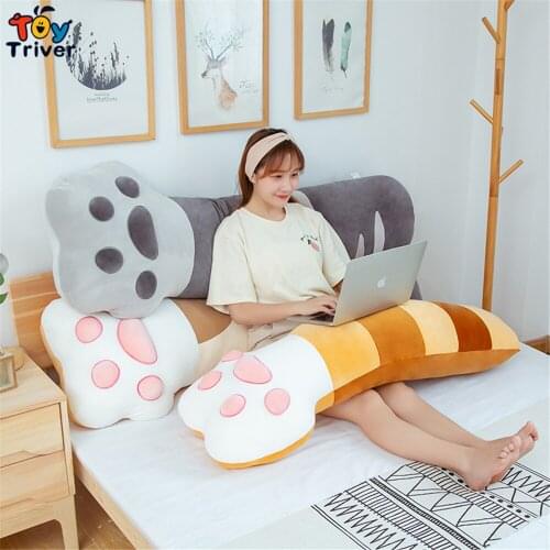 Kawaii Cat Paw Plush Toy Triver Stuffed Animals Doll Boyfriend Hugging Pillow Cushion Pregnant Bolster Kids Children Girls Gift