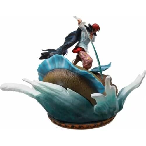 One Piece Anime Model GK Red Hair Shanks Action Figure 27cm Exquisite Quality Statue Collection Toy Desktop Decoration Figma