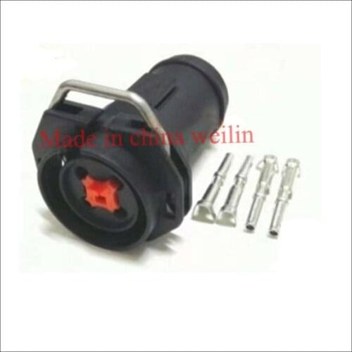 5SET DJ7049Q-1-21 male Connector Terminal plug connectors jacket auto Plug socket 4 way female Connector Fuse box