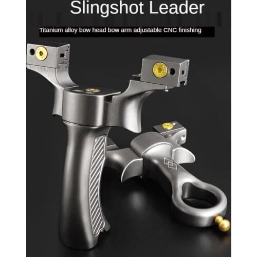 Professional Titanium Alloy Slingshot Quickly Install Rubber Bands Outdoor Wild Bird Hunting Powerful Rubber Band Shooting Tool