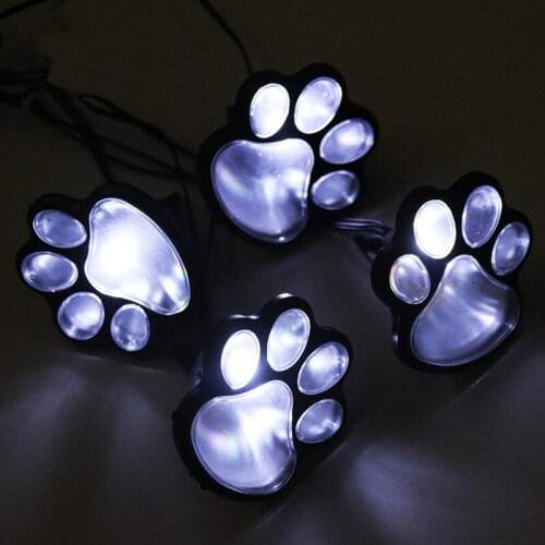 Solar Paw Print Lights bear Dog Cat Animal Garden Lights Paw Lamp for Pathway Lawn Yard Outdoor Decorations foot Print Lamp