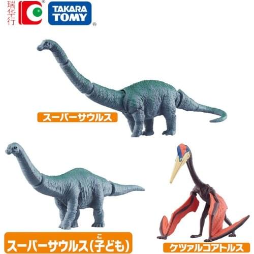 TAKARA TOMY Simulate Wild Animal Dinosaurs Models Toy Cartoon Moveable Dinosaur Dolls Collections Model Set Boys Gift New
