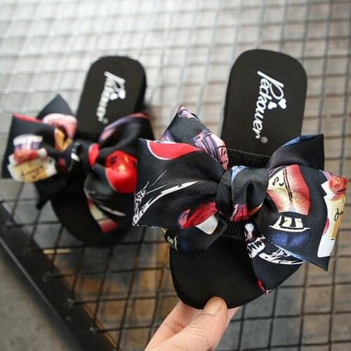 Comemore Slippers Women Wear Summer New Fashion Slippers Beach Slides Polka Dot Bow Comfortable Shoes Women Sandalia Feminina 41