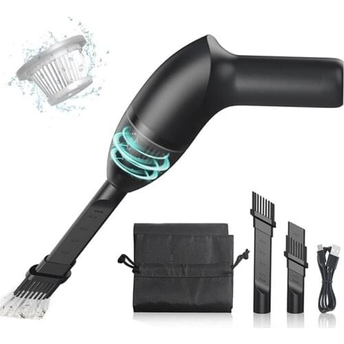 Keyboard Cleaner Suitable for Desk, Handheld Cordless Computer Vacuum Charging (with LED Light), Used for Cleaning Hair