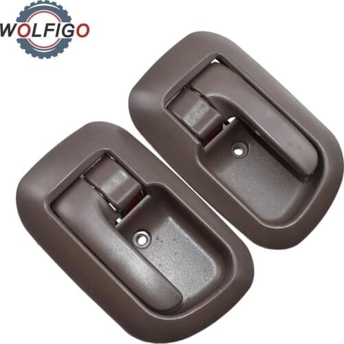WOLFIGO 2Pcs For TOYOTA SIENNA Brown Inside Front Left Right Door Handles 6927808010 6927708010