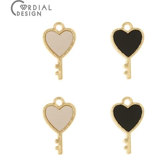Cordial Design 100Pcs 12*20MM Jewelry Accessories/Resin Effect/Hand Made/Earrings Findings & Components/Pendants/Key Shape