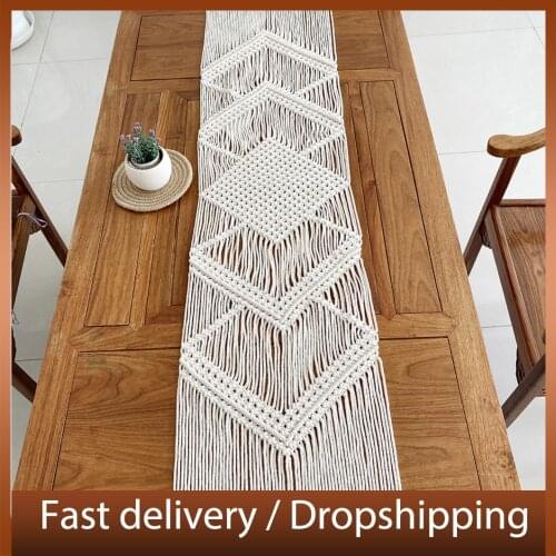 1/2/Pcs Table Runner Bohemian Table Tapestry Handwoven Boho Wedding Table Nordic Decoration Living Room Placemat Bedding Blanket