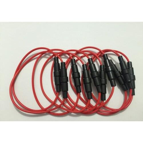 10pcs 5x20mm AGC Fuse Holder In-line screw type with wire
