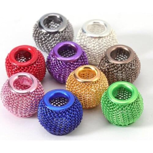 10pcs/lot 10*12mm iron hollow ball Alloy Spacer Beads Hole Beads Flat Beads Buddha Beads For DIY bracelet Jewelry Making gfh5x