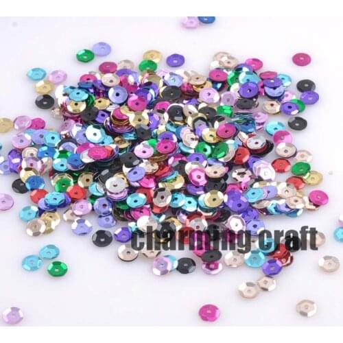 2000pcs Round Sequin For Crafts&Paillette Sewing Scrapbooking lentejuelas 6.5mm About 33g CP0354