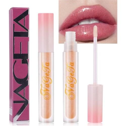 3D Lip Plumping Shiny Pearl Lip Gloss Transparent Moisturizer Lip Plumper Colorless Lip Oil Lips Makeup